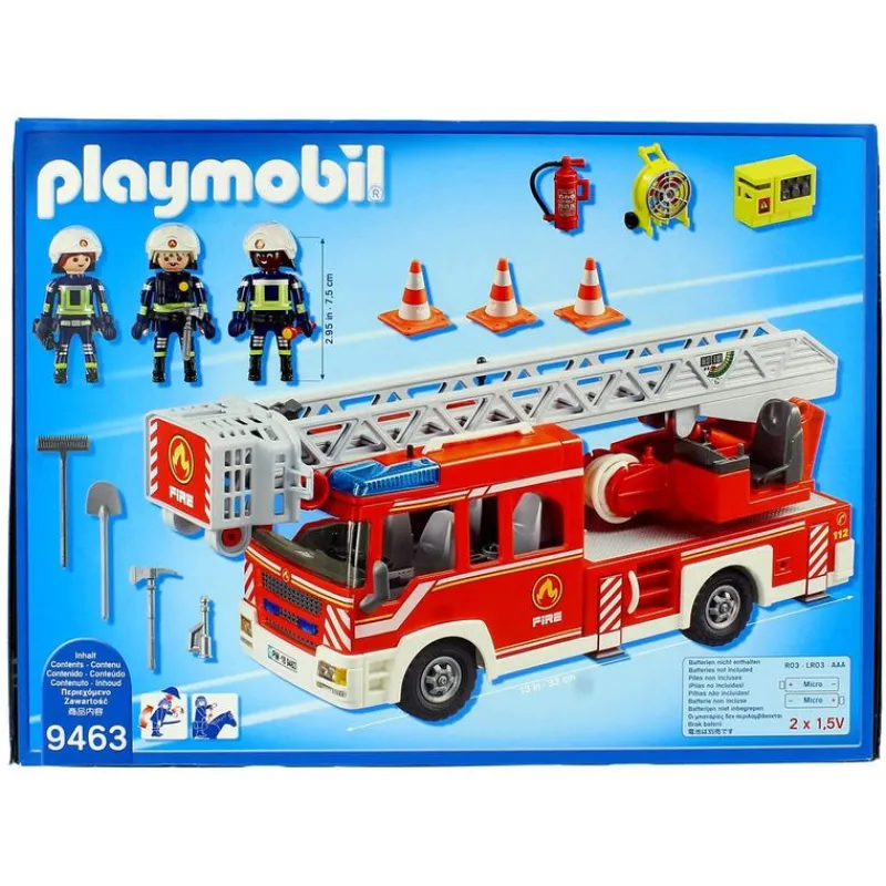 PLAYMOBIL Playmobil|Action Camión Grúa de Bomberos Escalera