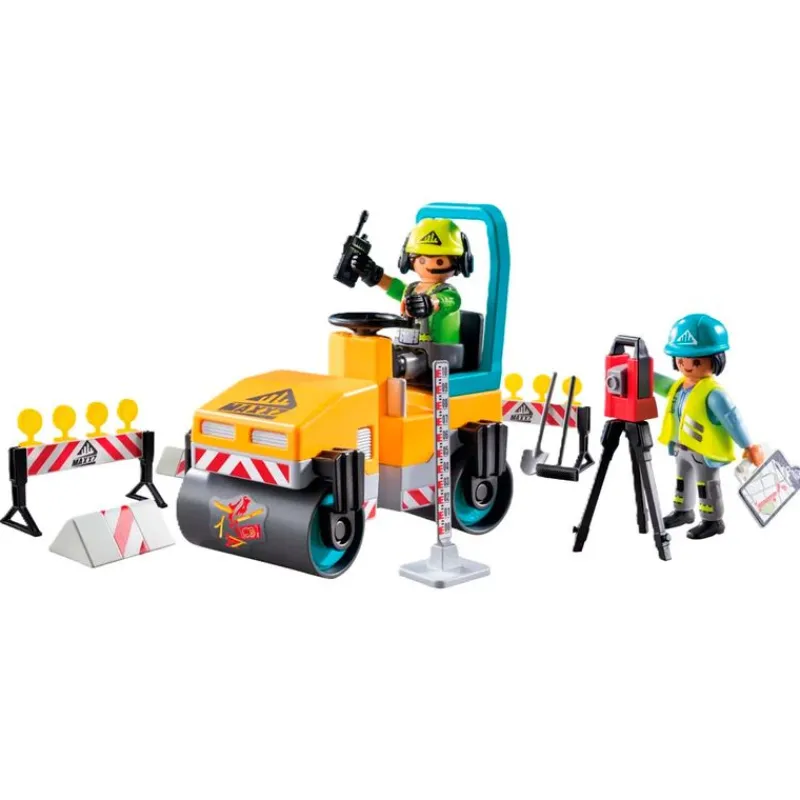 PLAYMOBIL Action Heroes Construcción de Carreteras- Playmobil