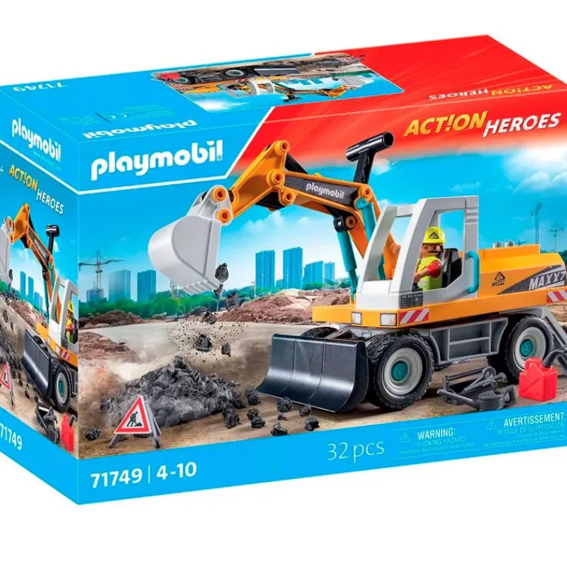 PLAYMOBIL Action Heroes Excavadora Grande- Playmobil