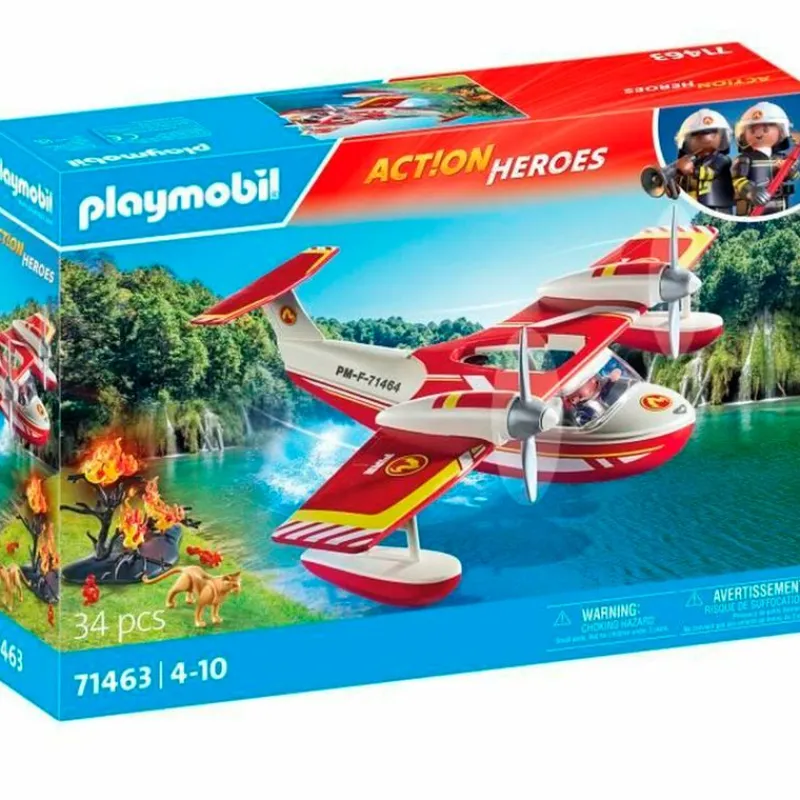 PLAYMOBIL Playmobil|Action Heroes Hidroavión de Bomberos