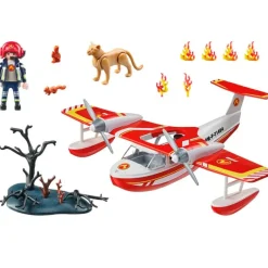 PLAYMOBIL Playmobil|Action Heroes Hidroavión de Bomberos