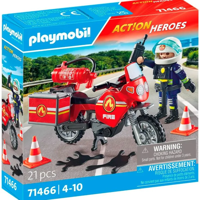 PLAYMOBIL Playmobil|Action Heroes Moto de Bomberos