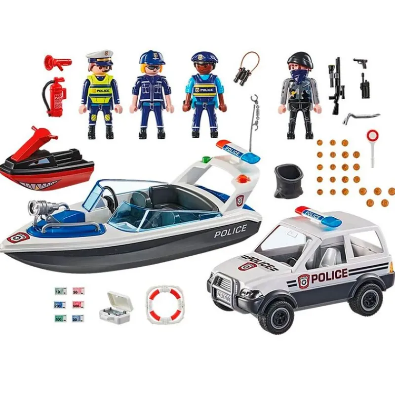 PLAYMOBIL City Action Caza Policial en el Agua- Playmobil