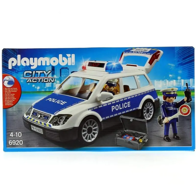 PLAYMOBIL City Action Coche de Policía con Luces y Sonido- Playmobil