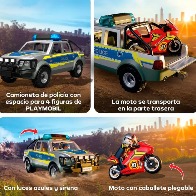 PLAYMOBIL City Action Pick Up Persecución Policial- Playmobil