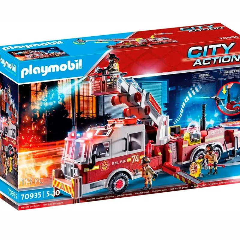 PLAYMOBIL City Action Vehículo Bomberos US Tower- Playmobil