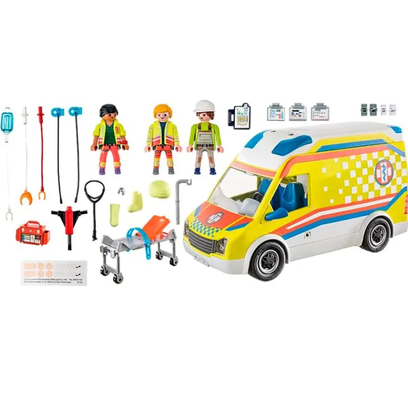 PLAYMOBIL City Life Ambulancia con Luz y Sonido- Playmobil