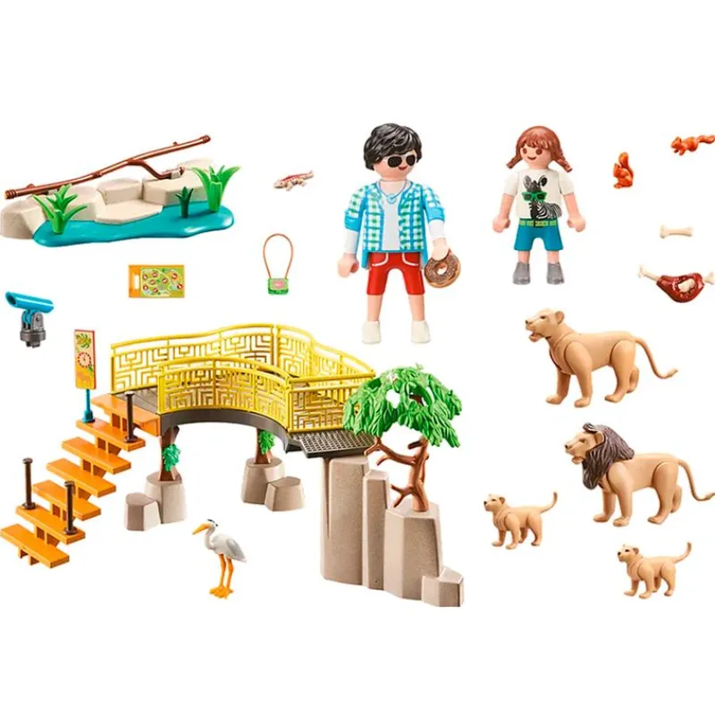 PLAYMOBIL City Life Leones con Recinto Exterior- Playmobil