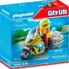 PLAYMOBIL City Life Moto de Emergencias con Luz- Playmobil