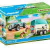 PLAYMOBIL Country Coche con Remolque para Poni- Playmobil
