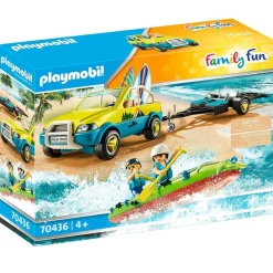PLAYMOBIL Family Fun Coche de Playa con Canoa- Playmobil