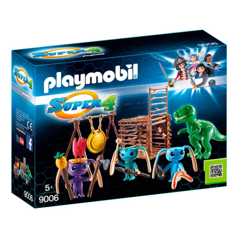 PLAYMOBIL Guerrero Alien con Trampa T-Rex- Playmobil