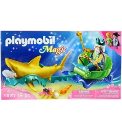 PLAYMOBIL Playmobil|Magic Rey del Mar con Carruaje Tiburón