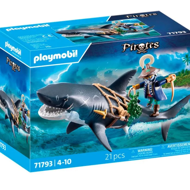 PLAYMOBIL Pirates Tiburón Gigante con Pirata- Playmobil