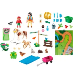 PLAYMOBIL Play Map Paseo con Ponis- Playmobil
