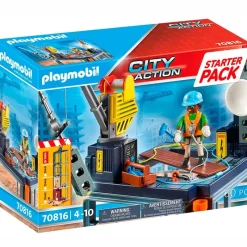 PLAYMOBIL Playmobil|Starter Pack Construcción con Grúa