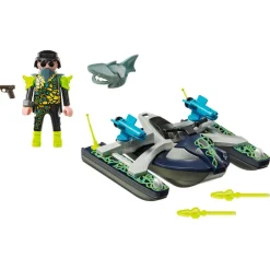 PLAYMOBIL Top Agents TEAM S.H.A.R.K. Nave Cohete- Playmobil