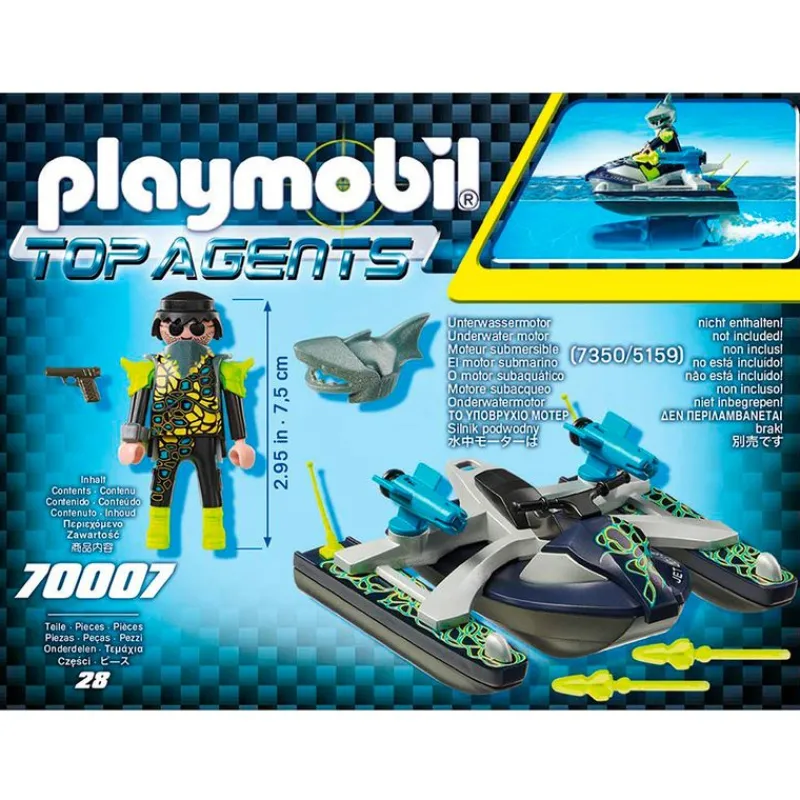 PLAYMOBIL Top Agents TEAM S.H.A.R.K. Nave Cohete- Playmobil