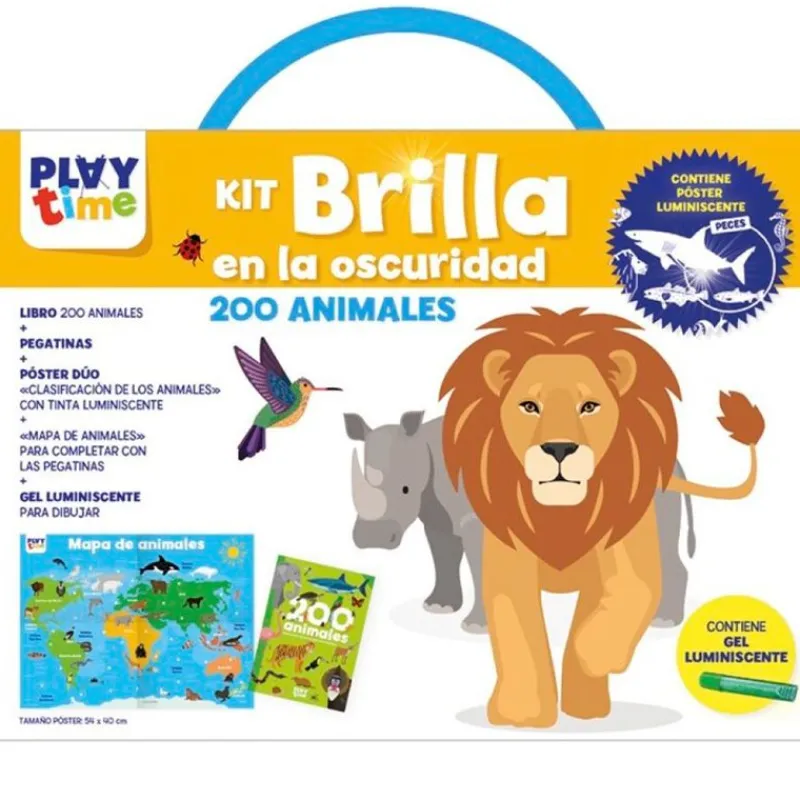SELECCION DRIM Juegos Y Juguetes Educativos|Playtime Kit Brilla en la Oscuridad 200 Animales