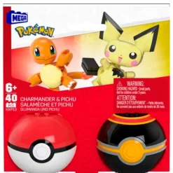 MATTEL Pokémon Construcción Pack 2 Pokéballs Surtido- Puzzles Y Construcciones