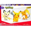MATTEL Puzzles Y Construcciones|Pokémon Construcción Pichu, Pikachu y Raichu