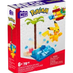 MATTEL Puzzles Y Construcciones|Pokémon Construcción Pikachu en la Playa