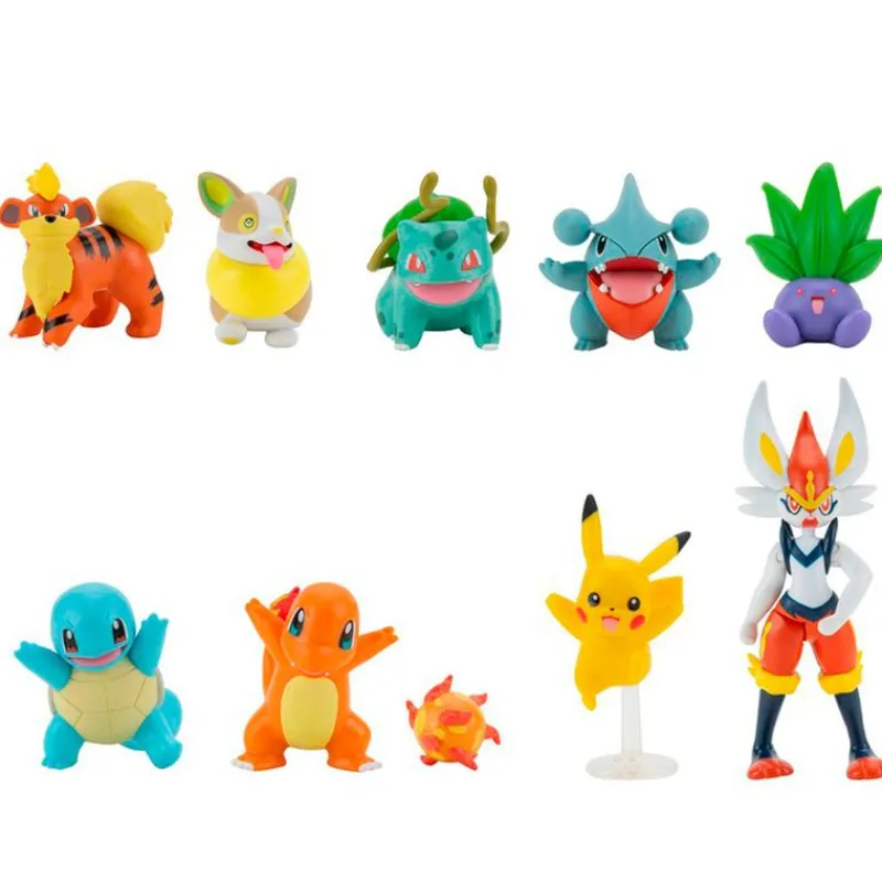 BIZAK Figuras Videojuegos|Figuras Y Figuras De Acción|Pokémon Pack 10 Figuras