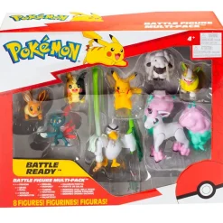 BIZAK Pokémon Pack 8 Figuras Batalla Surtido- Figuras Videojuegos|Figuras Y Figuras De Acción