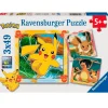 RAVENSBURGER Puzzles Y Construcciones|Pokémon Puzzle 3X49 Piezas