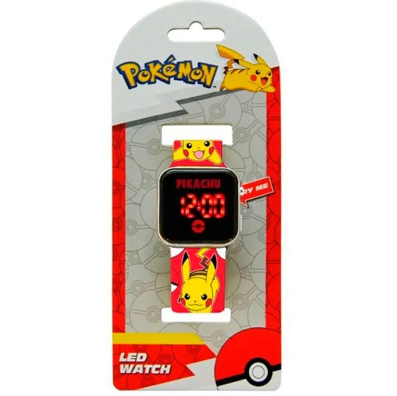 KIDS EUROSWAN Pokémon Reloj Digital LED Pikachu- Electrónicos
