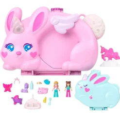 MATTEL Muñecas|Polly Pocket Estuche 2 en 1 Diversión con Conejitos
