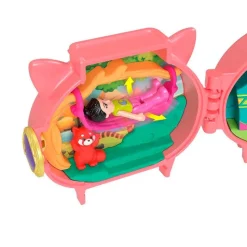 MATTEL Polly Pocket Estuche Panda Rojo- Muñecas
