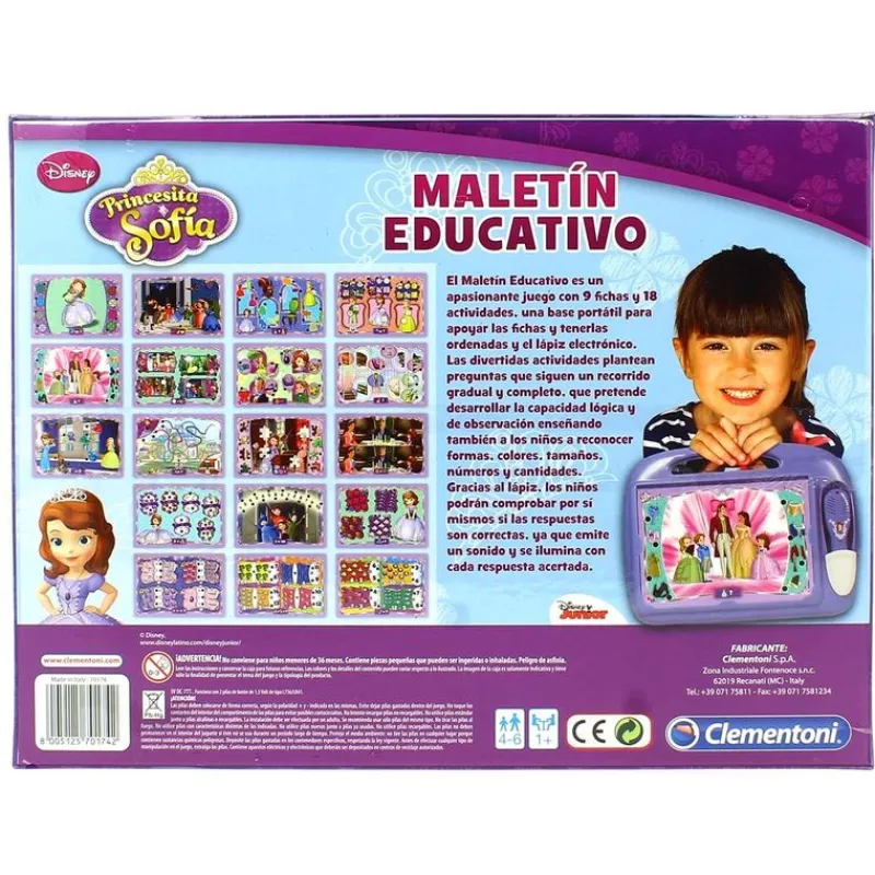 CLEMENTONI Princesa Sofía Maletín Educativo- Juegos Y Juguetes Educativos