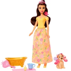 MATTEL Muñecas|Princesas Disney Bella Baña y Cepilla al Perrito