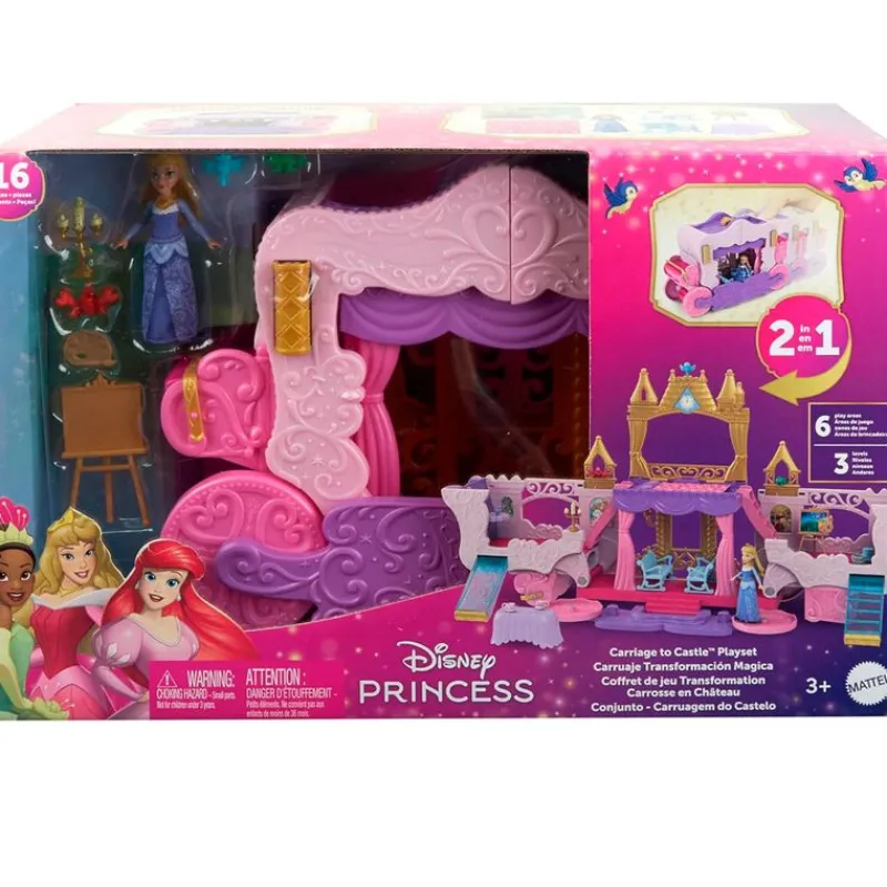 MATTEL Princesas Disney Carruaje Transformación Mágica- Muñecas