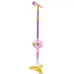 CLAUDIO REIG Princesas Disney Micrófono de Pie con Altavoz- Instrumentos Musicales