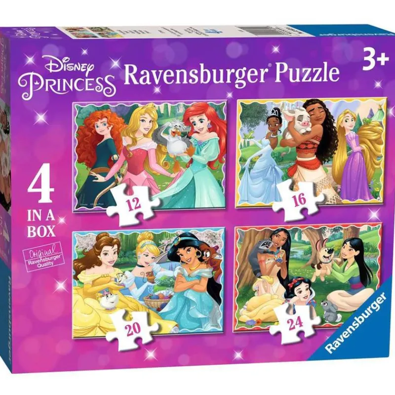 RAVENSBURGER Puzzles Y Construcciones|Princesas Disney Puzzle 4 en 1