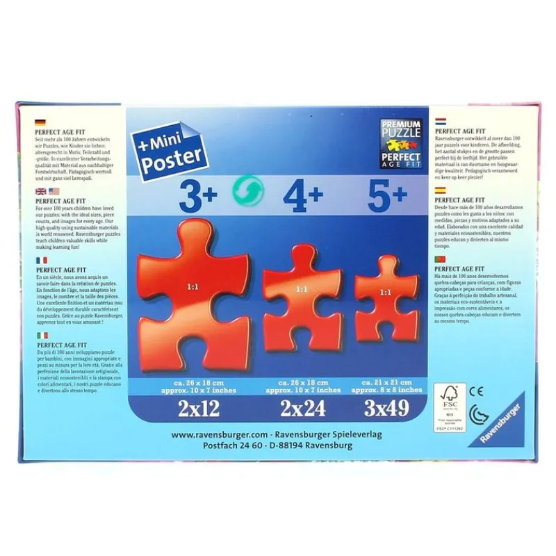 RAVENSBURGER Puzzles Y Construcciones|Princesas Disney Puzzle 2x12