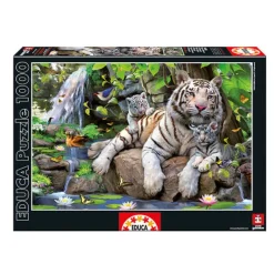 EDUCA Puzzle 1000 Piezas Tigres Blancos- Puzzles Y Construcciones