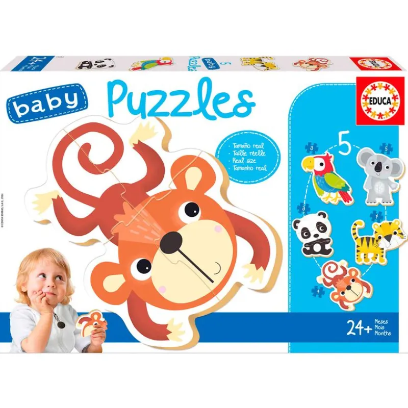 EDUCA Puzzles Y Construcciones|Puzzle Baby Animales Fauna Salvaje