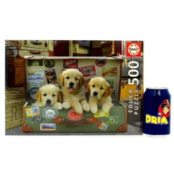 EDUCA Puzzle Cachorros en el Equipaje de 500 Piezas- Puzzles Y Construcciones