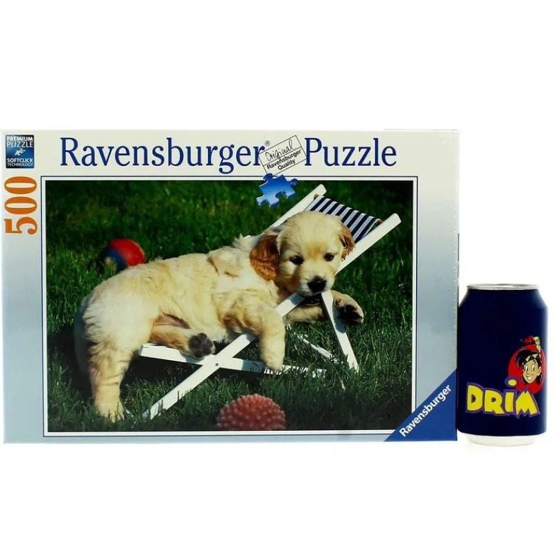 RAVENSBURGER Puzzles Y Construcciones|Puzzle Cachorros Golden Retriver 500 Piezas