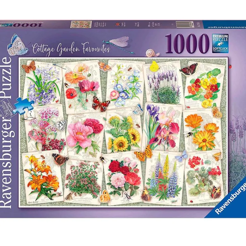RAVENSBURGER Puzzles Y Construcciones|Puzzle Colección de Flores 1000 Piezas