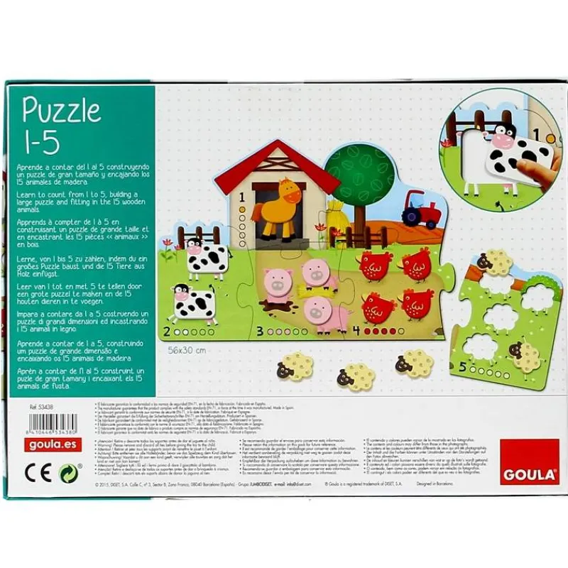 GOULA Puzzle Contar del 1 al 5- Puzzles Y Construcciones