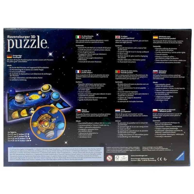 RAVENSBURGER Puzzle 3D el Sistema Planetario- Puzzles Y Construcciones