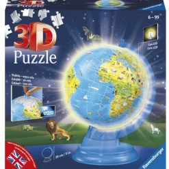 RAVENSBURGER Puzzle 3D Globo Terráqueo LED- Puzzles Y Construcciones