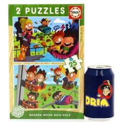 EDUCA Juegos De Madera|Puzzle de Madera Parque de Atracciones 2x25 Piezas