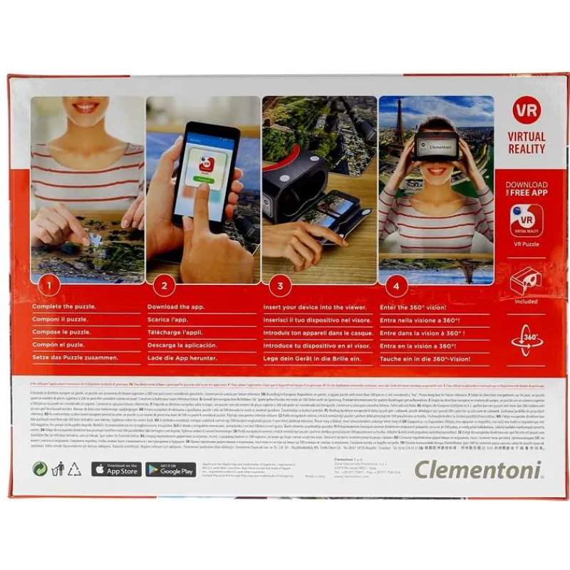 CLEMENTONI Puzzle de Nueva York VR de 1000 Piezas- Puzzles Y Construcciones