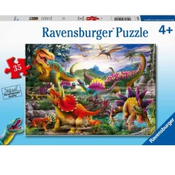 RAVENSBURGER Puzzles Y Construcciones|Puzzle Dinosaurios Coloridos 35 Piezas