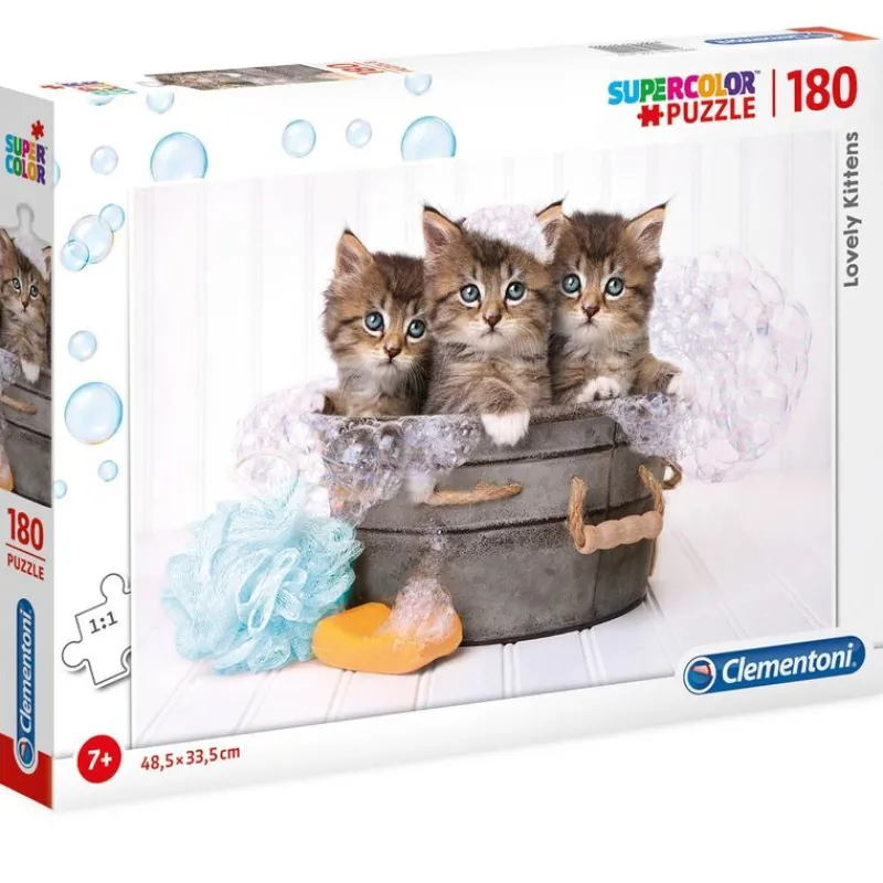 CLEMENTONI Puzzles Y Construcciones|Puzzle Gatitos 180 Piezas